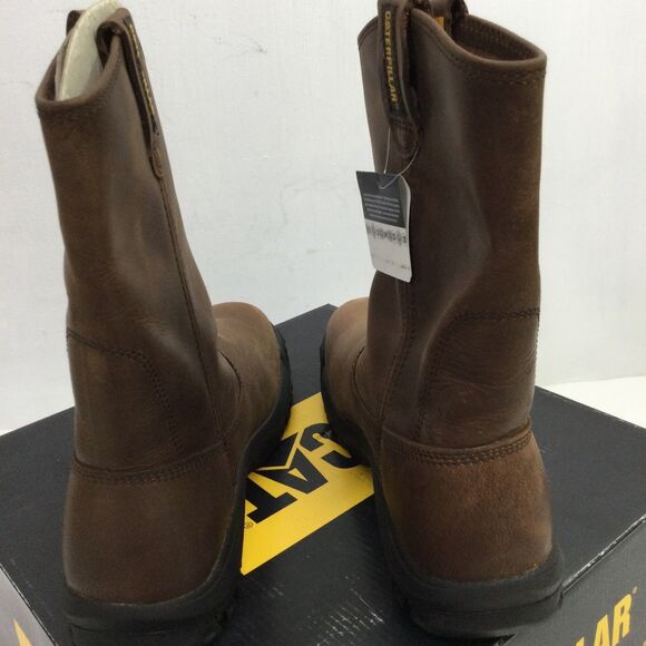 CAT Caterpillar P51034 Drawbar Pull-On Soft Toe Summer Brown Work Boots Shoes - Picture 3 of 12